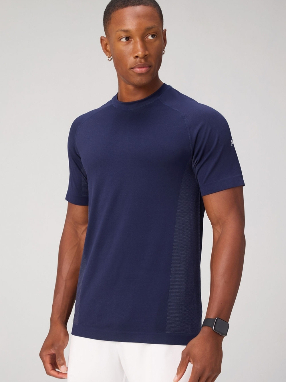 NWT Fabletics Men's 'The Training Day Tee' Deep Navy Size: Large